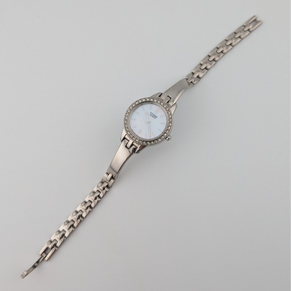 Citizen Quartz Mother of Pearl Crystal Bezel Watch 5930-S047480 23mm